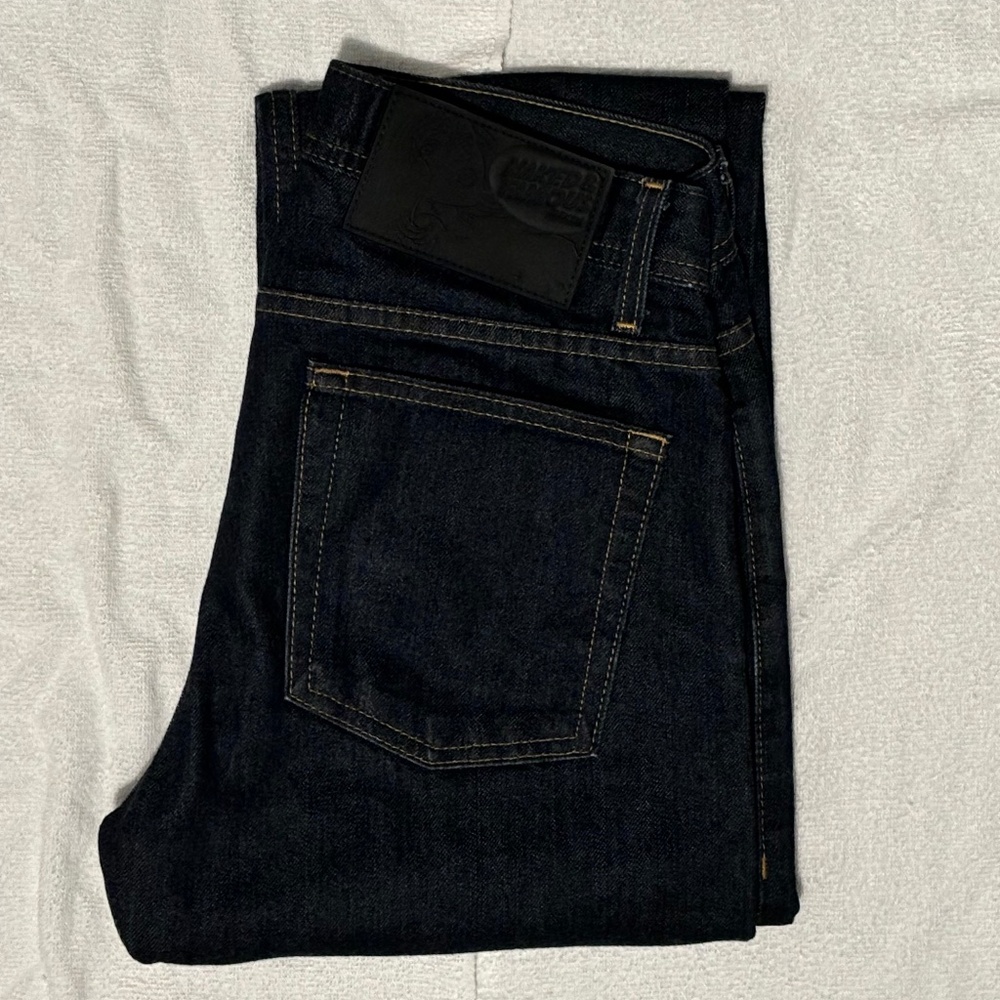 Naked and famous denim all conditions salvage weird guy 30